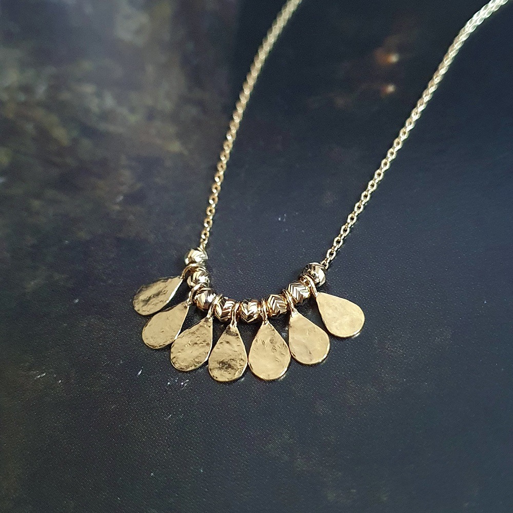 Collier Gouttes Or