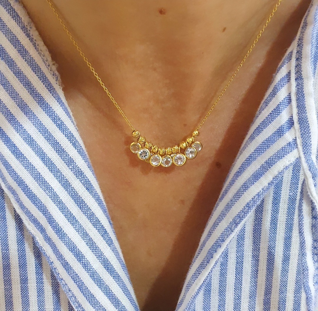 Collier Lou topaze bleue