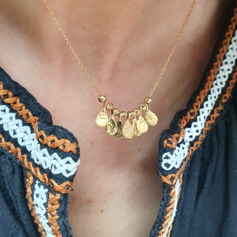 Collier Gouttes Or