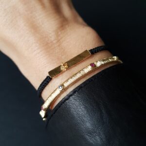 Bracelet Vénus citrine et bangle Victoria