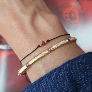 Bracelet cordon rubis