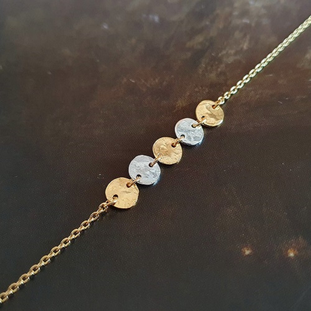Bracelet pastilles bicolores