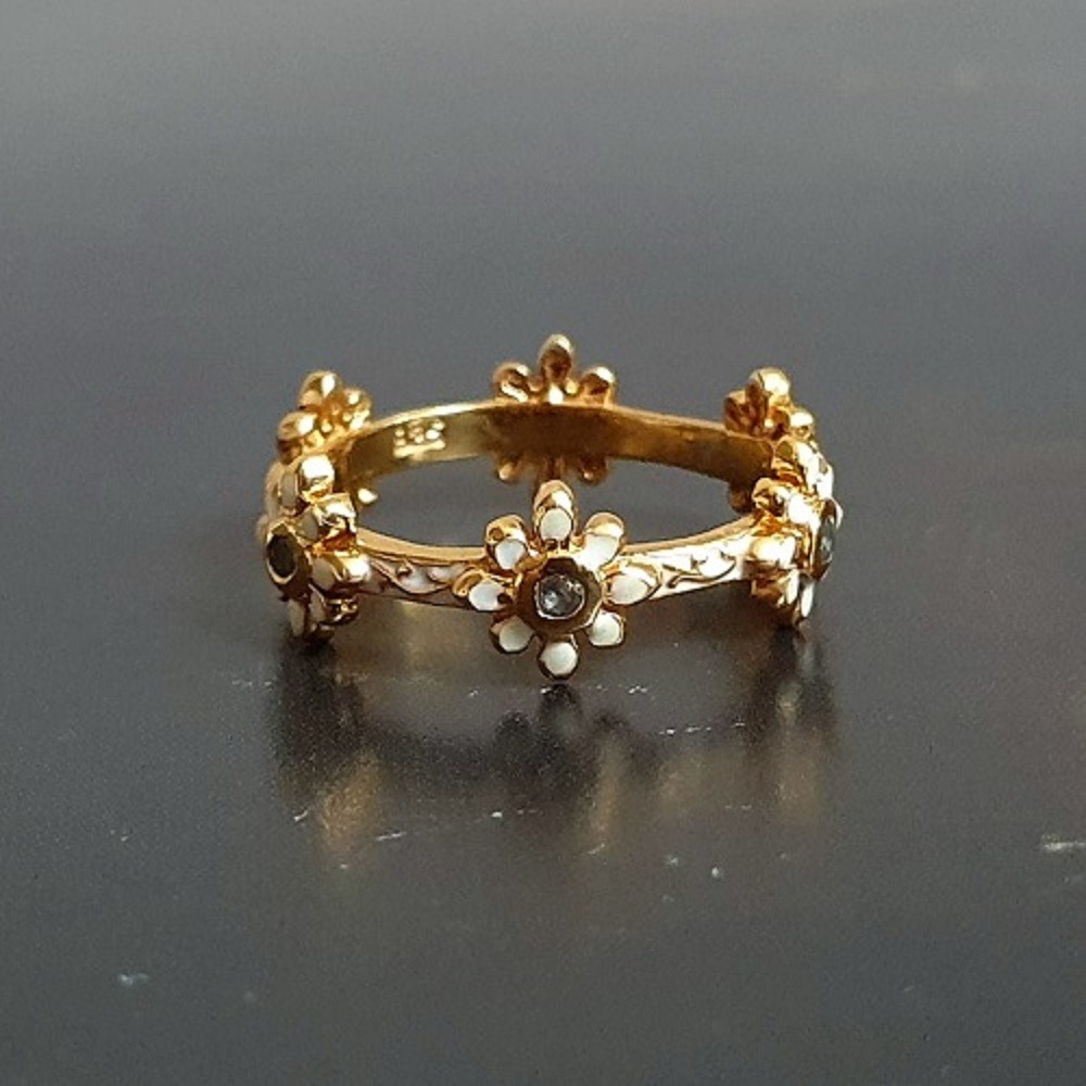 Bague 6 fleurs topaze