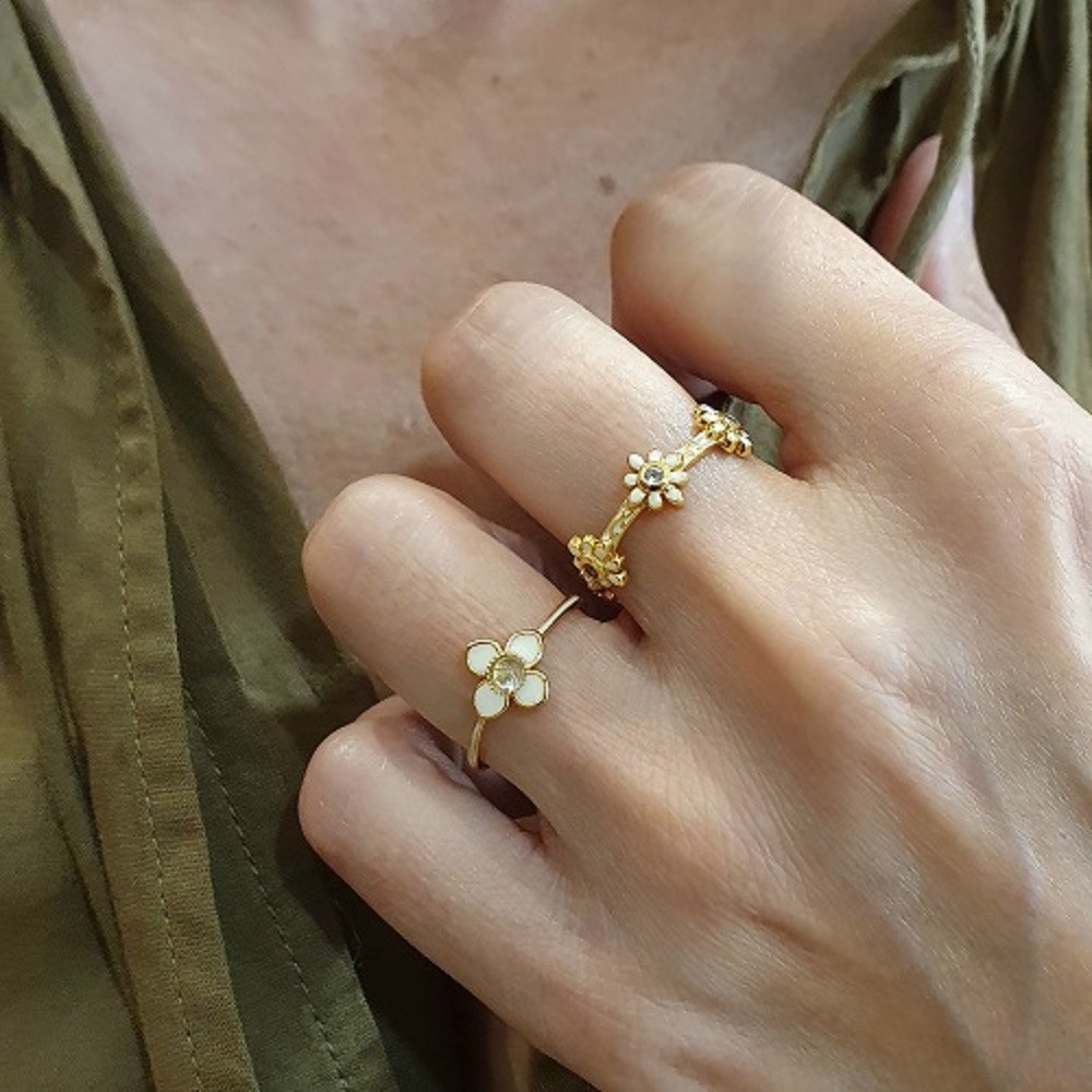 Bague 6 Fleurs Topaze et bague Fleur Topaze