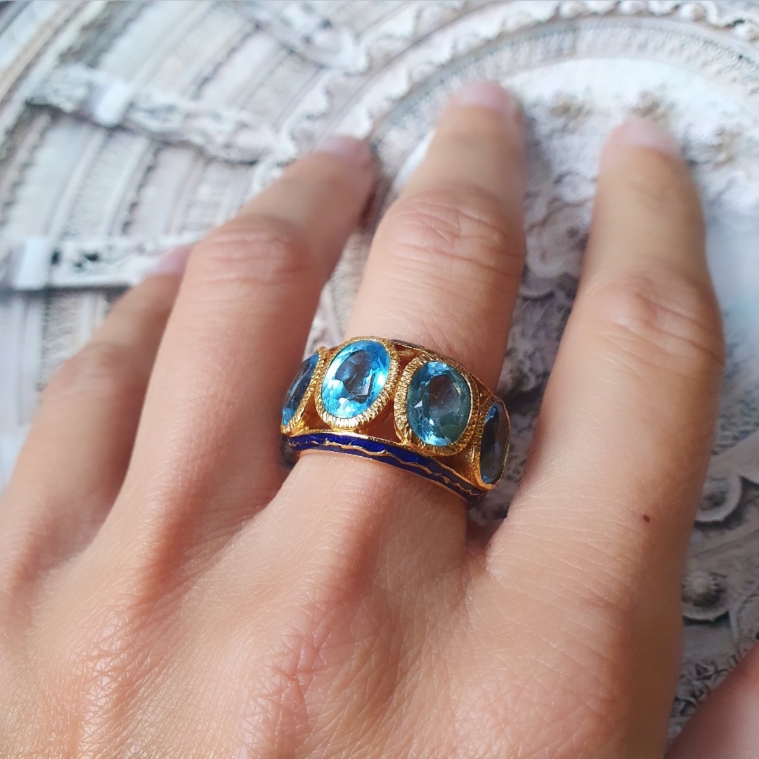 Bague Hera topaze bleue