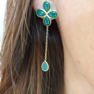Boucles d'oreilles Jade onyx