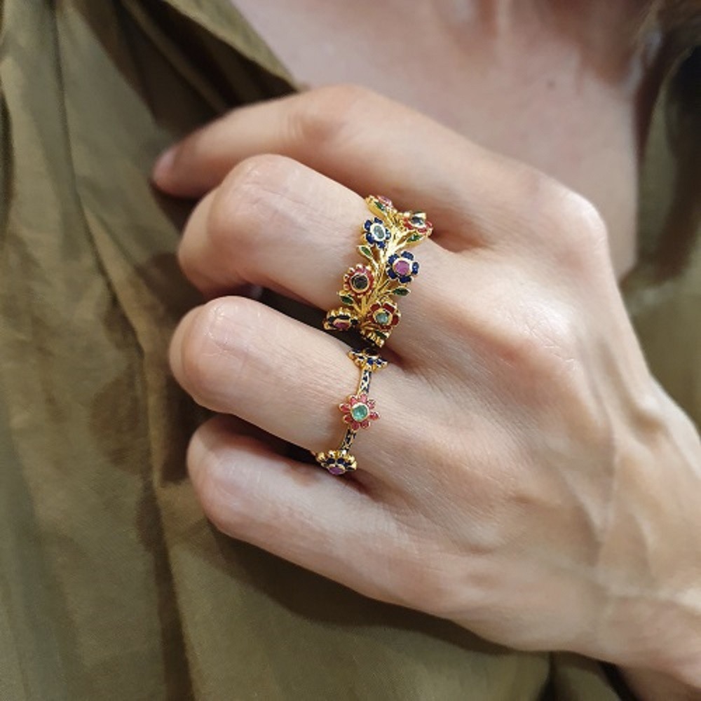 Bague Sofia et bague 6 Fleurs