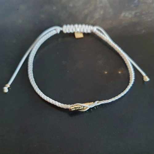Bracelet pépite cordon beige