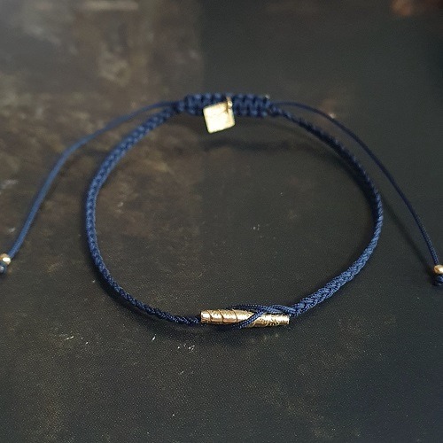 Bracelet pépite cordon marine