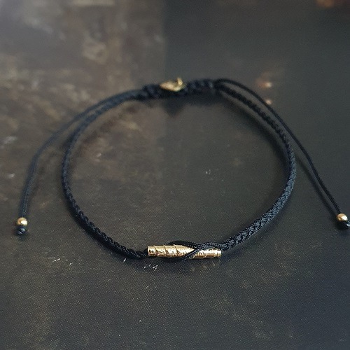 Bracelet pépite cordon noir