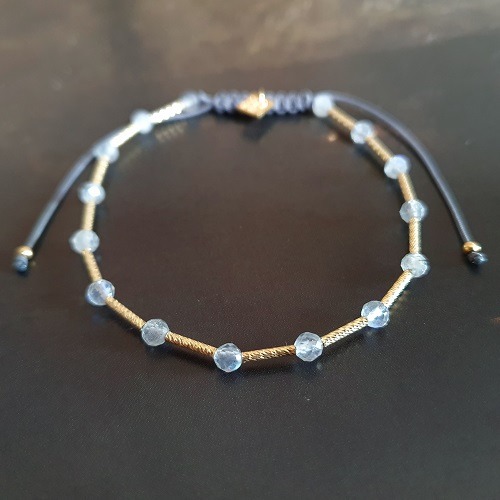 Bracelet tube labradorite