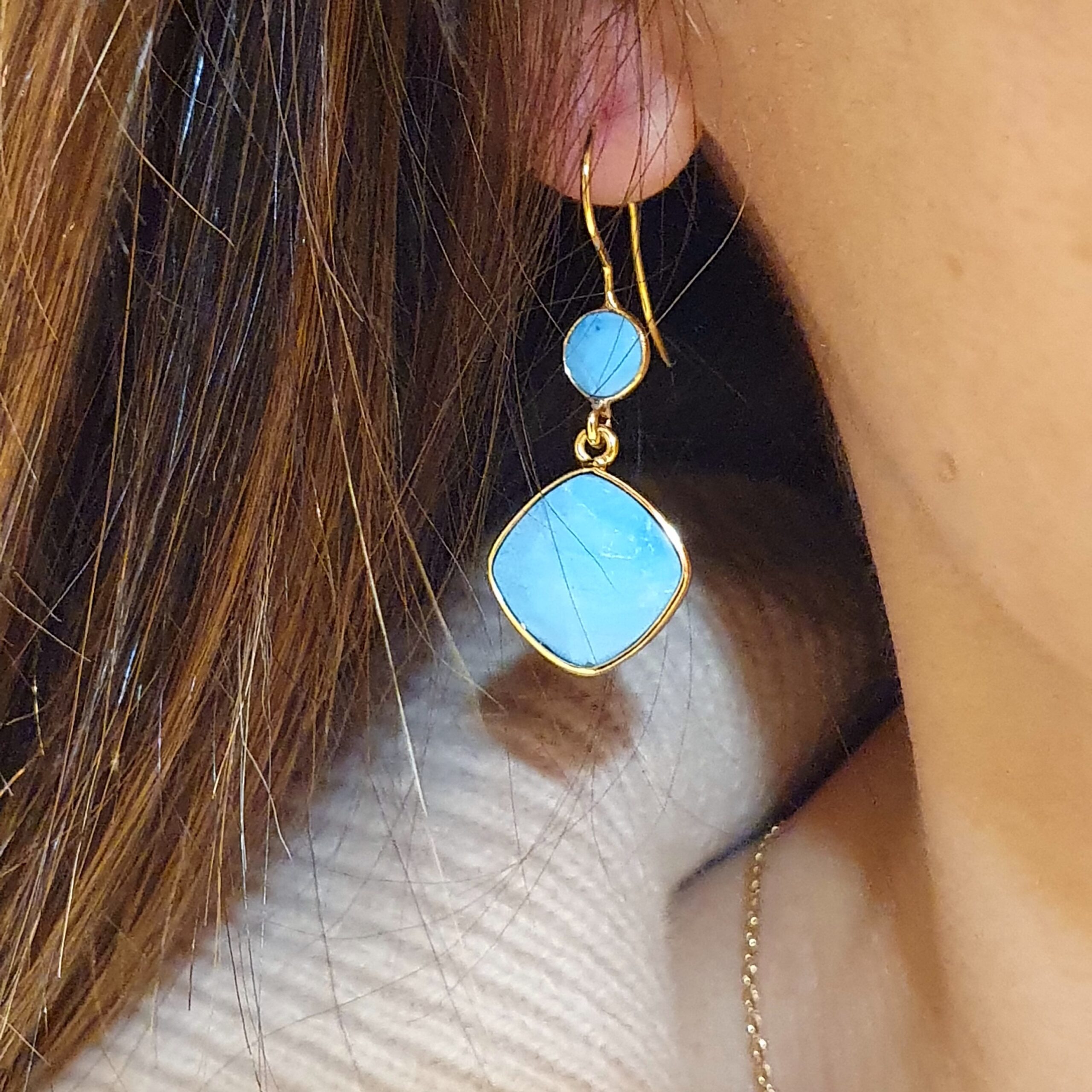 Boucles d'oreilles Zoe turquoise