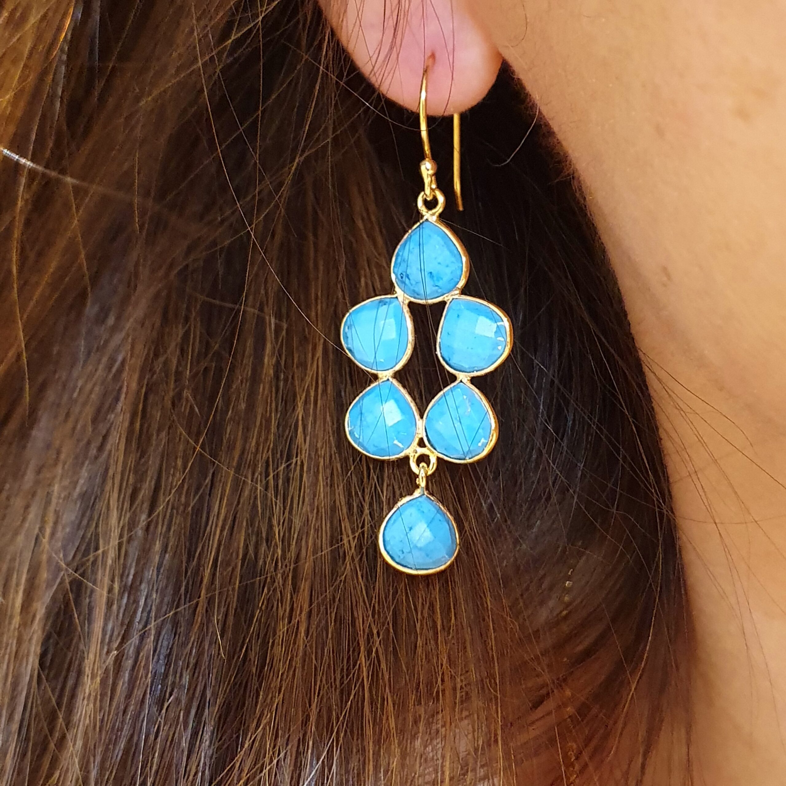 Boucles d'oreilles turquoise