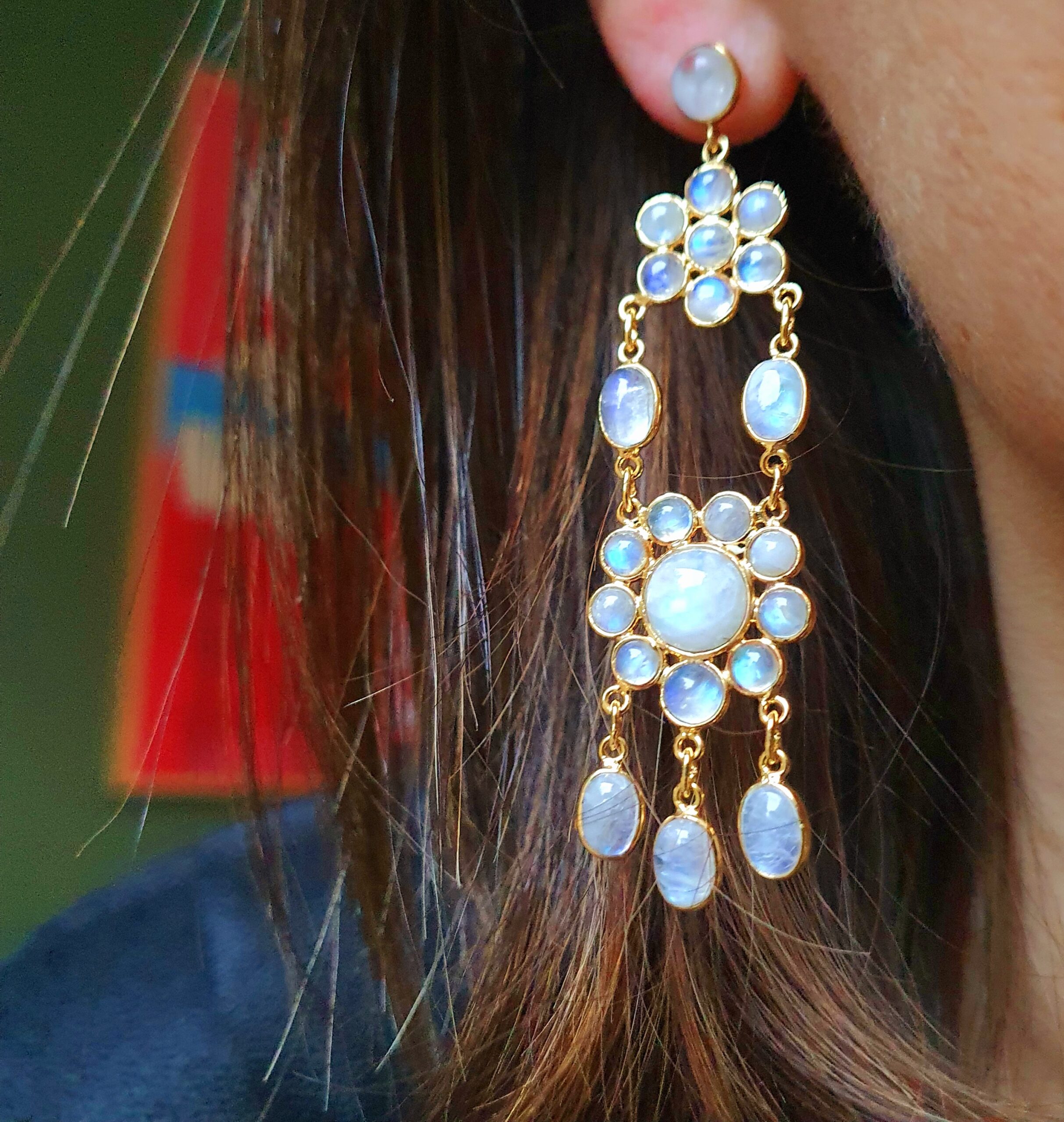 Boucles d'oreilles pierre de lune