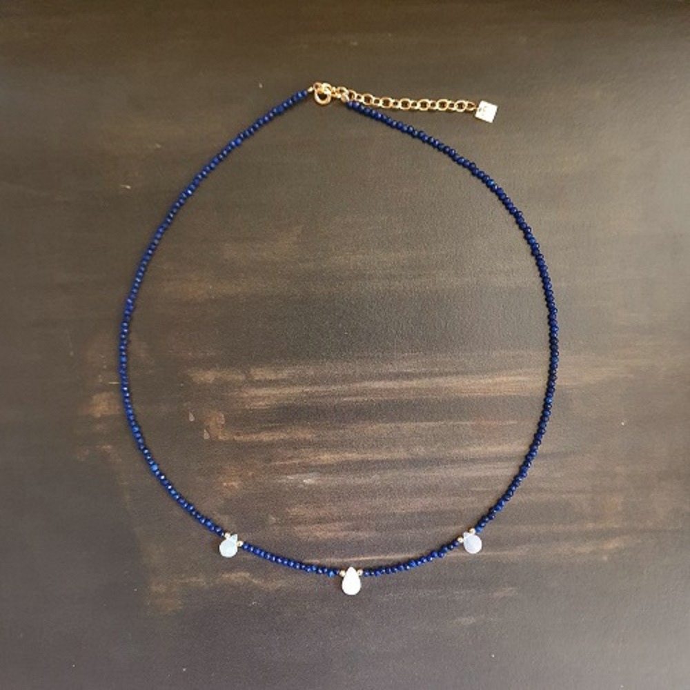 Collier lapis et opales