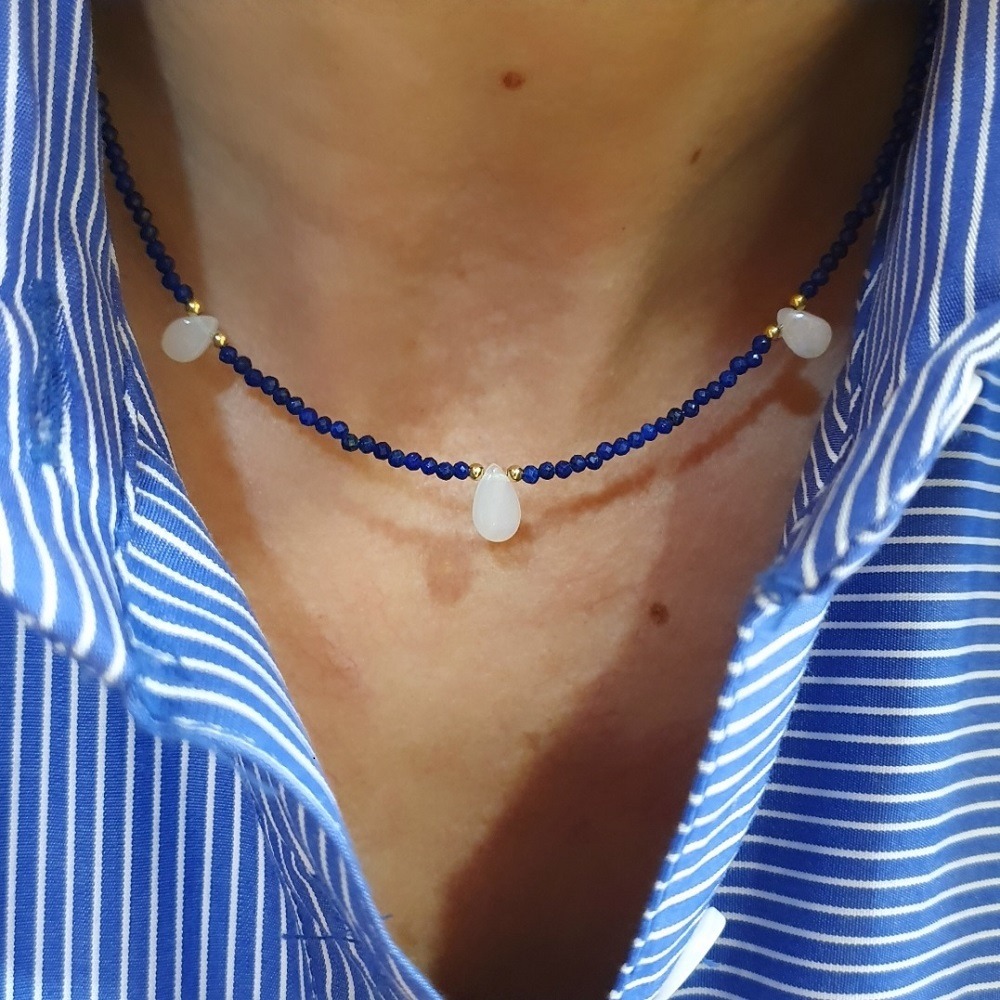 Collier Lapis et Opales