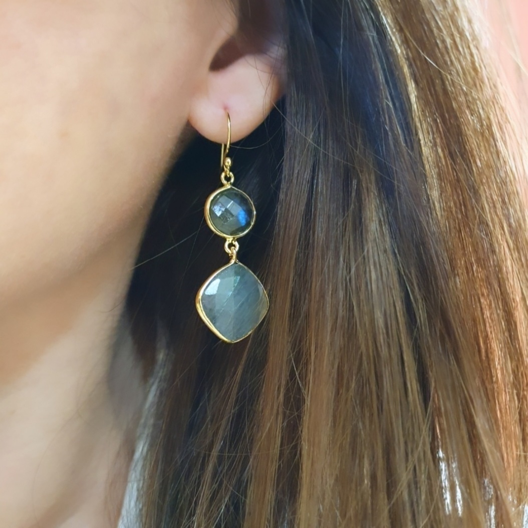 Boucles d'oreilles Zoe labradorite
