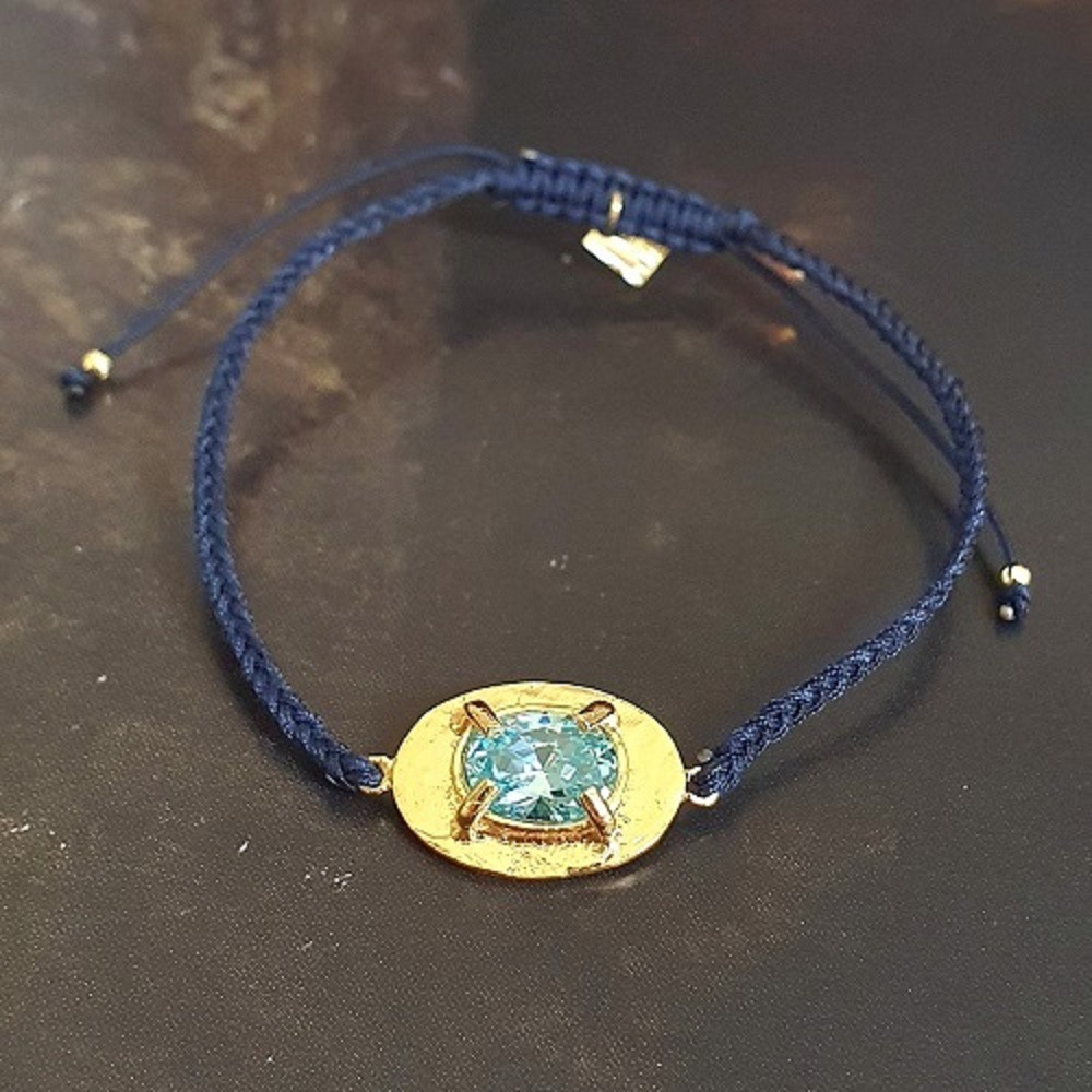 Bracelet Talisman topaze bleue