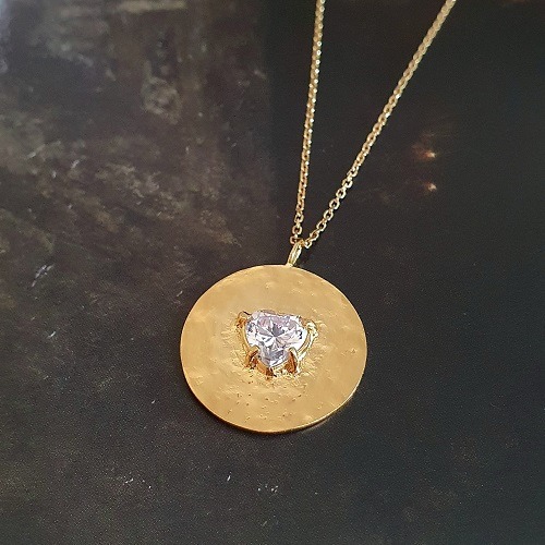 Collier Love quartz rose