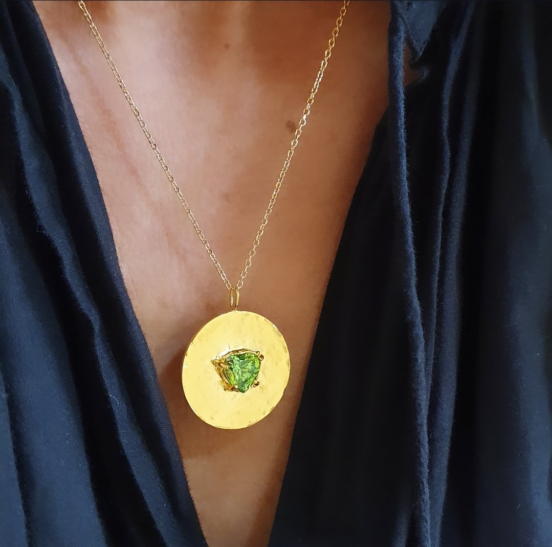 Collier Love péridot