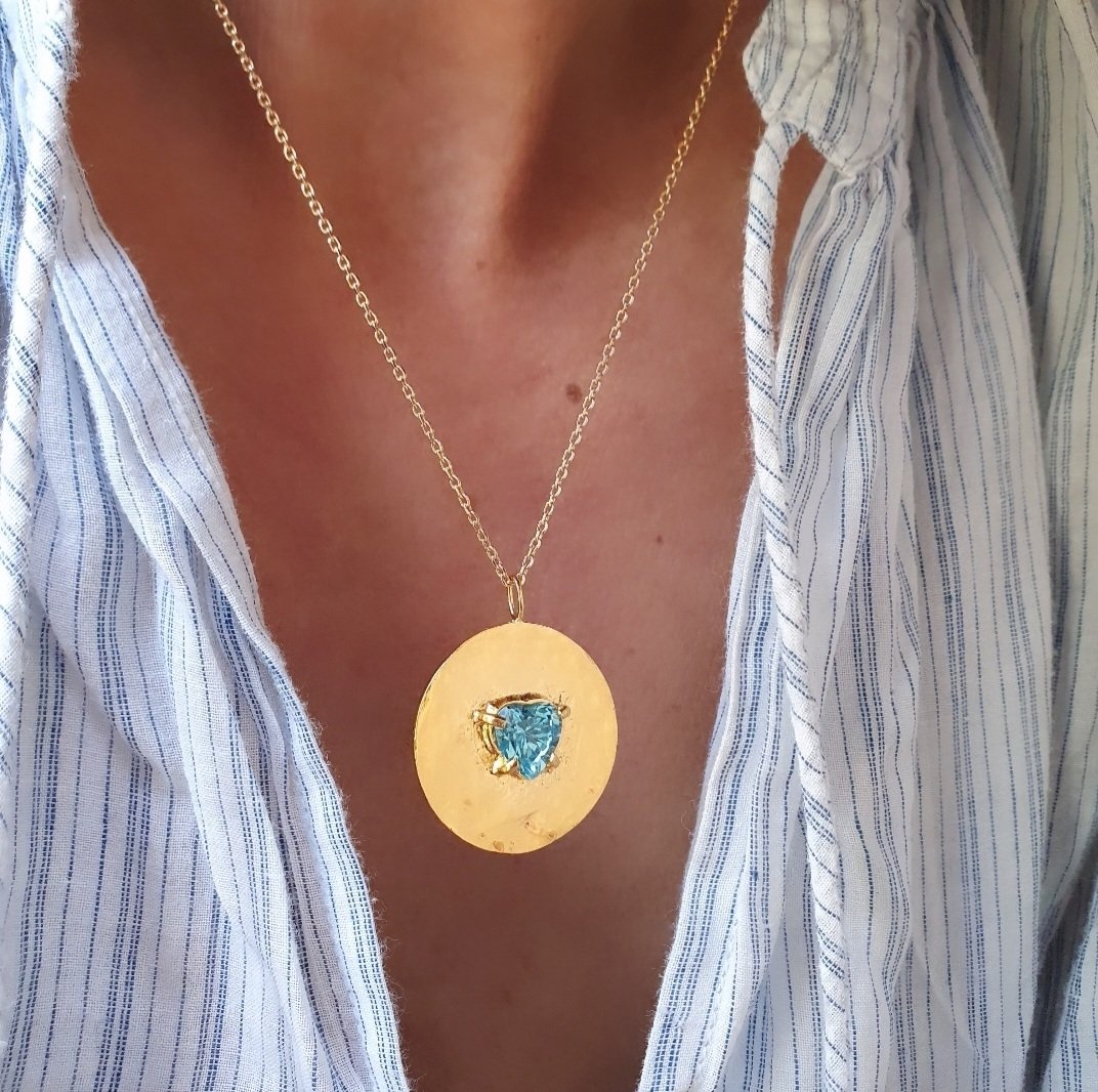 Collier Love topaze