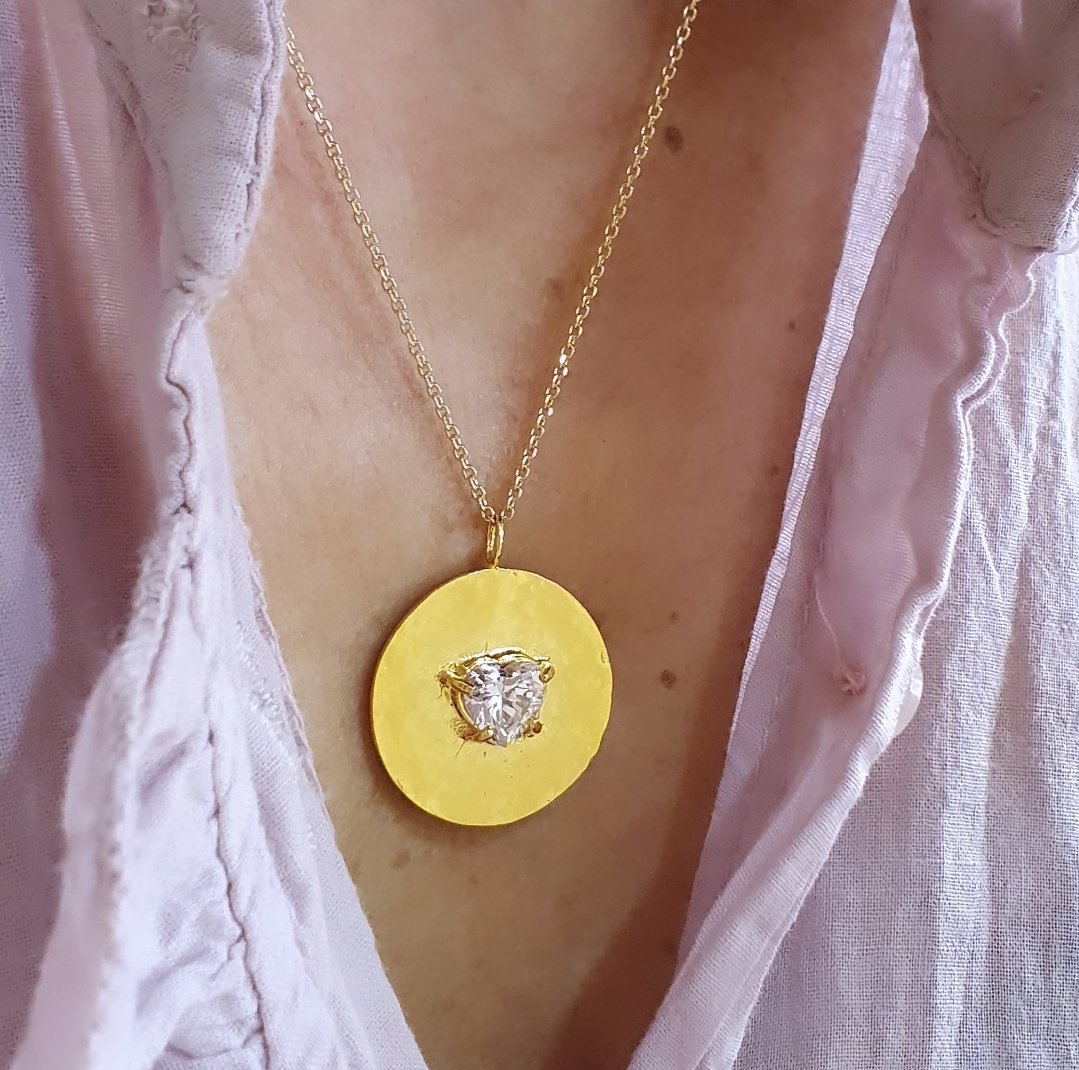 Collier Love quartz rose