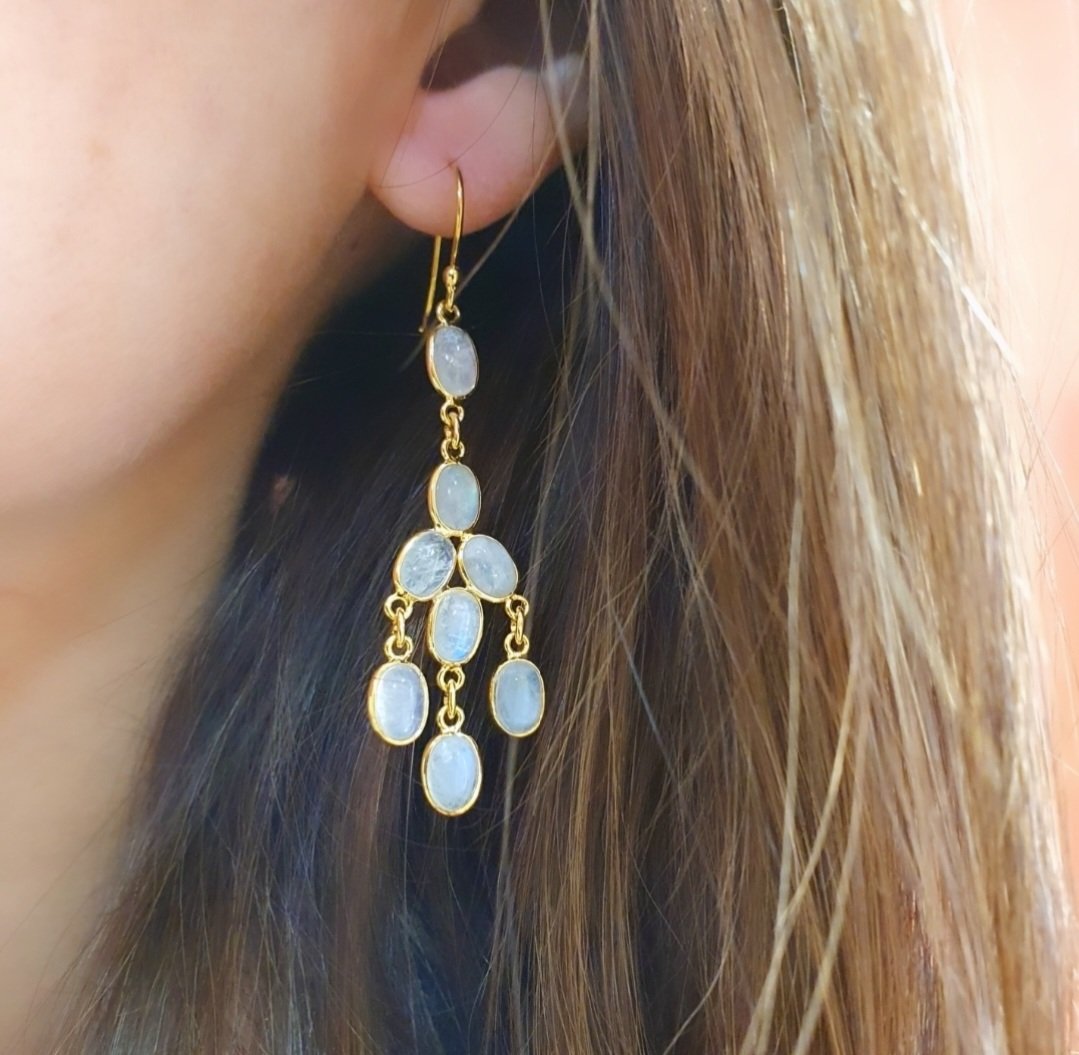 Boucles d'oreilles pierre de lune