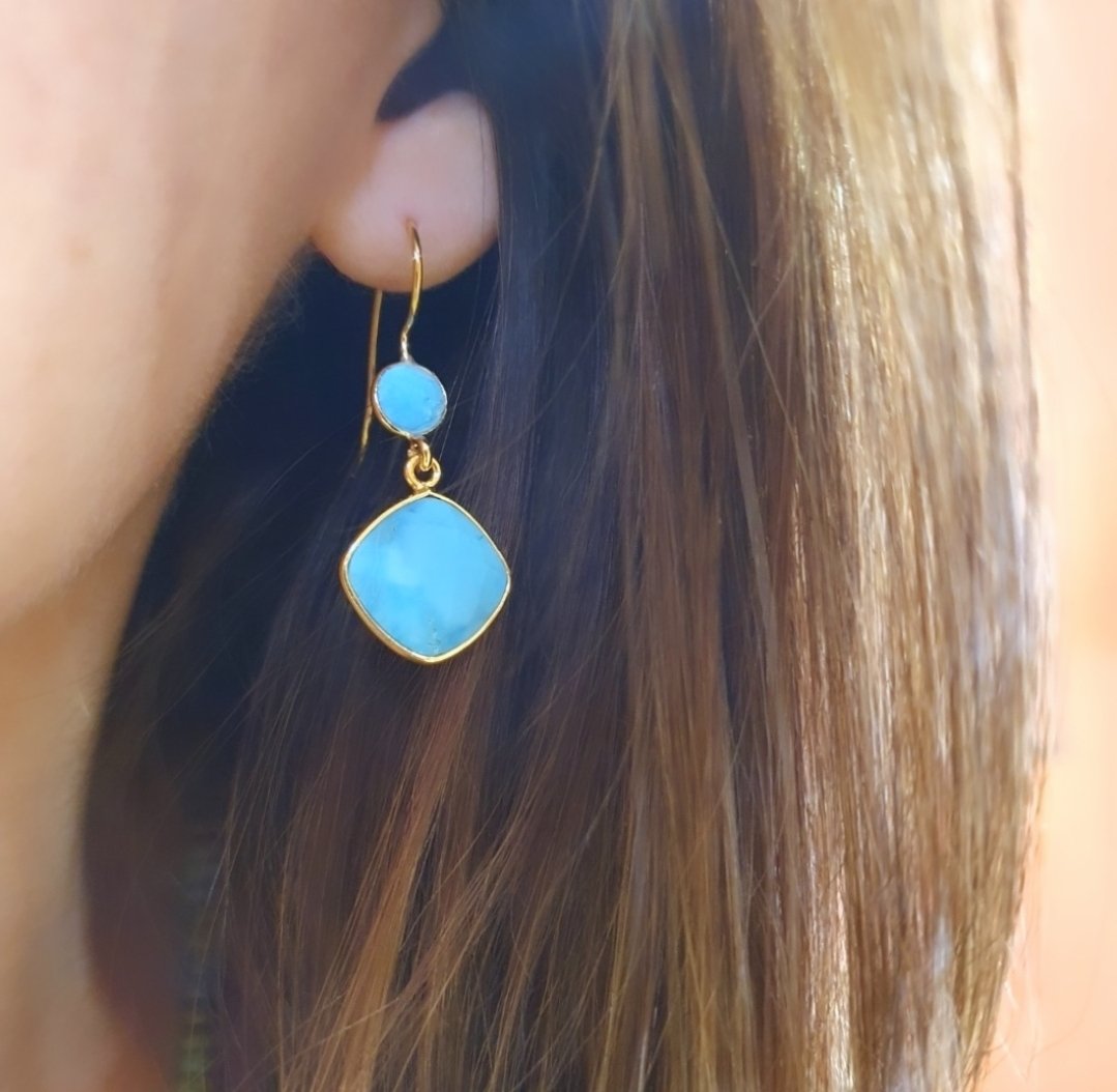 Boucles d'oreilles Zoe turquoise