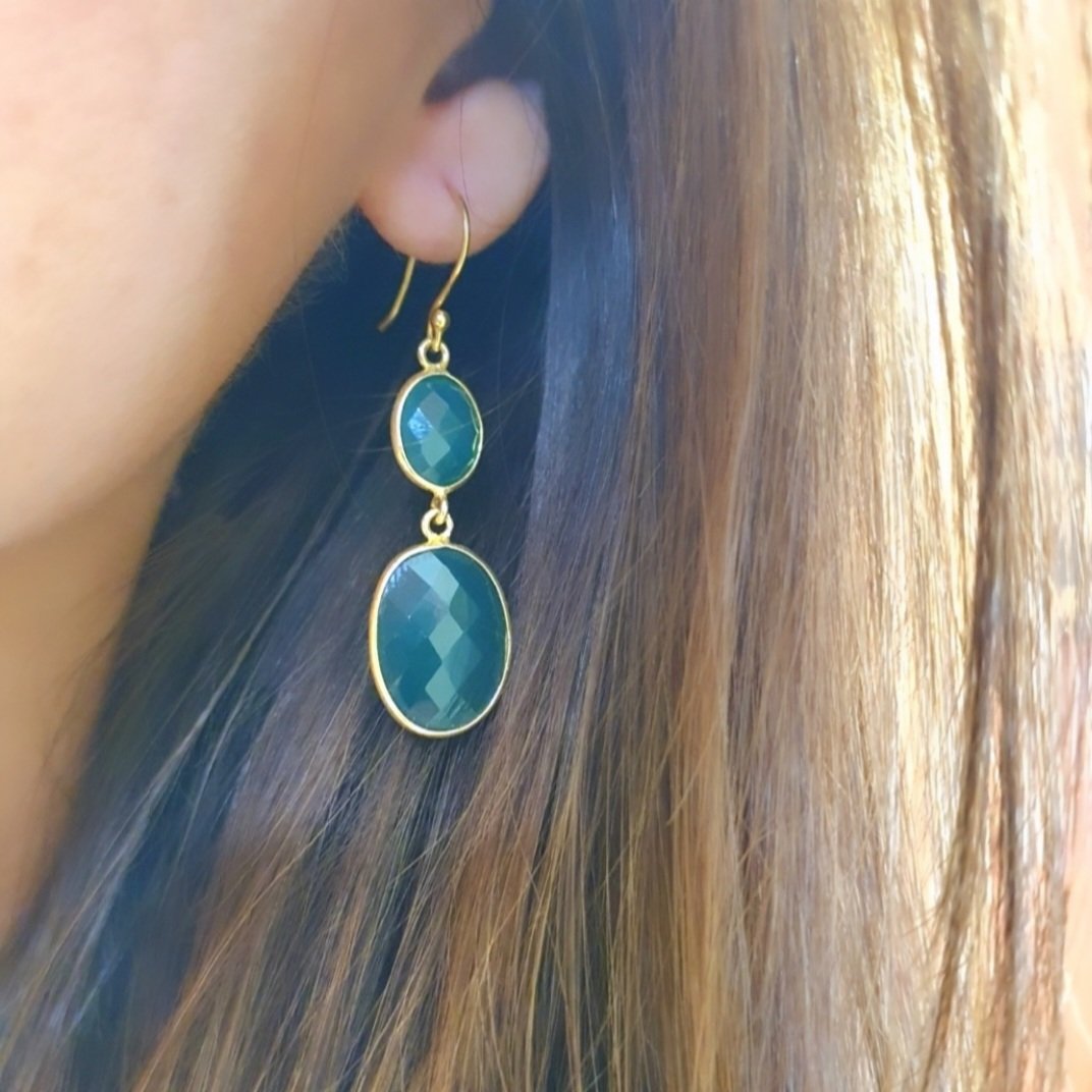 Boucles d'oreilles Ana onyx