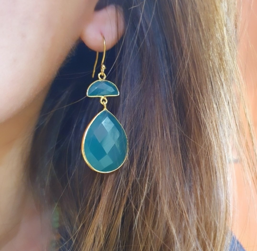 Boucles d'oreilles Jeanne onyx
