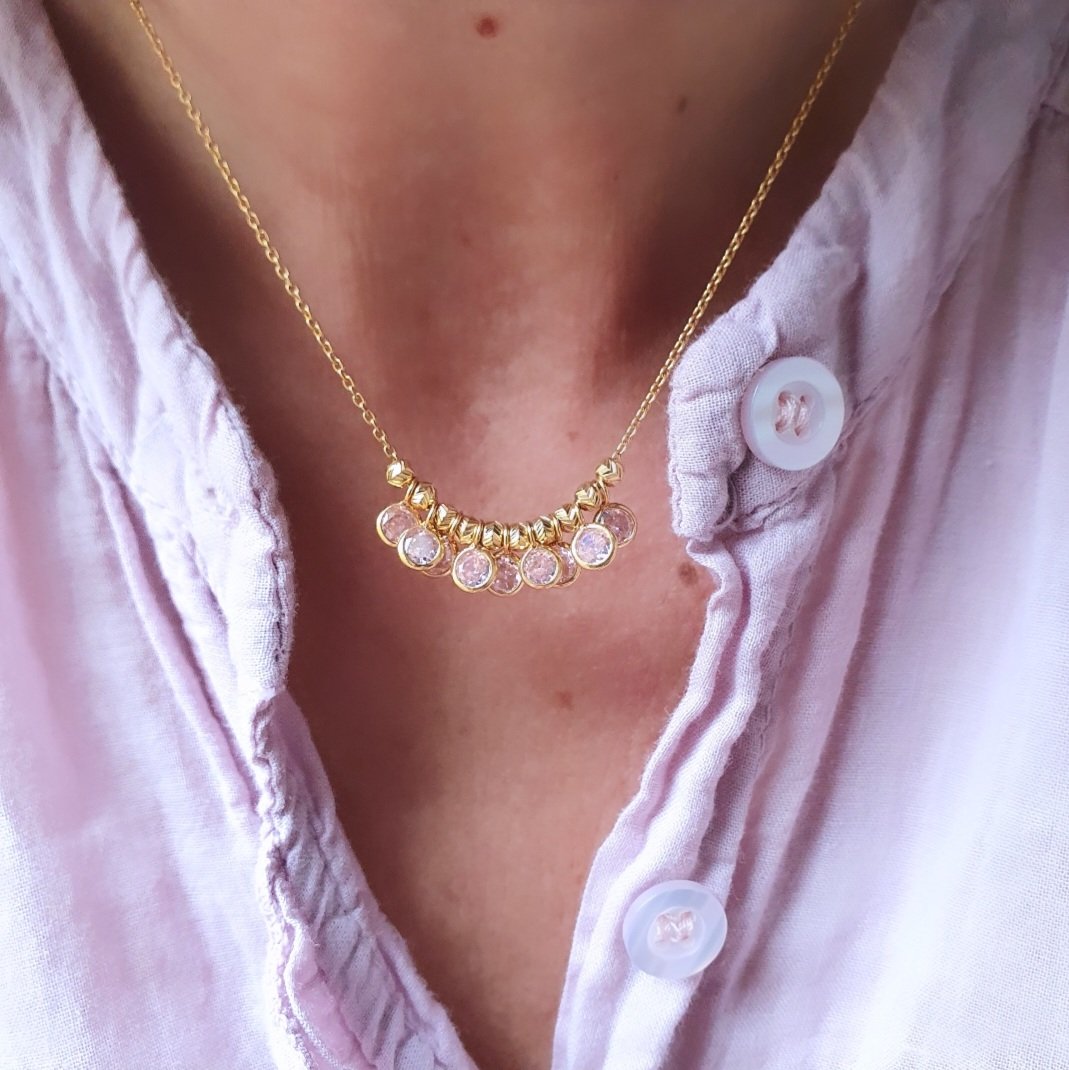 Collier Lou quartz rose