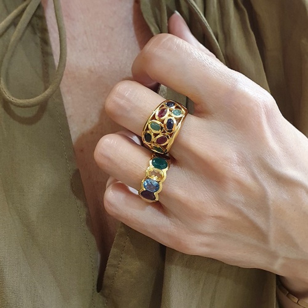 Bague Riviera et bague Rainbow