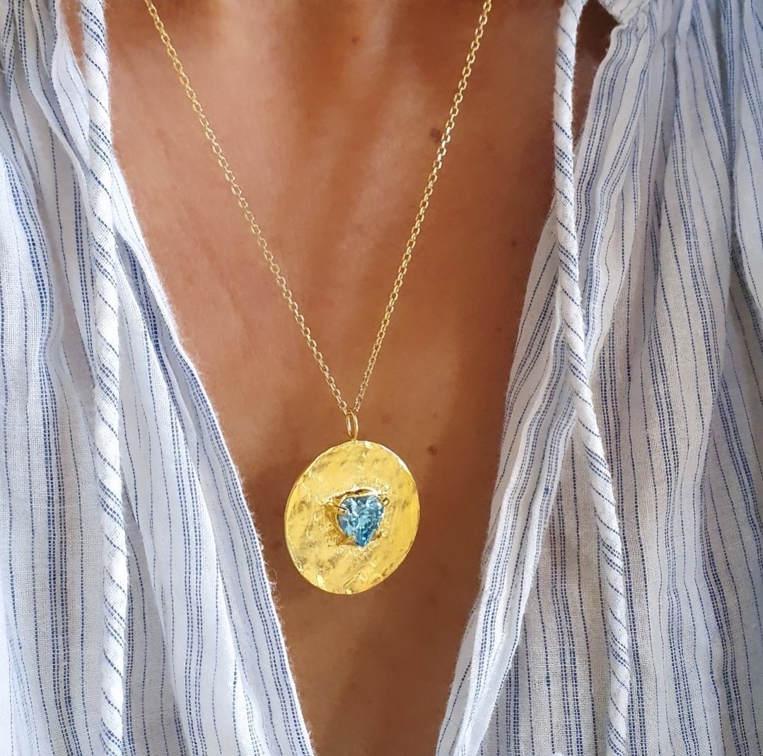 Collier Love topaze