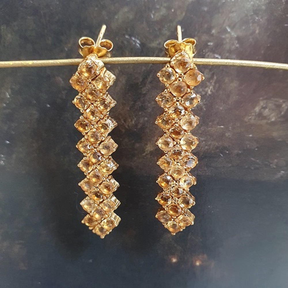 Boucles d'oreilles Rivière Citrine